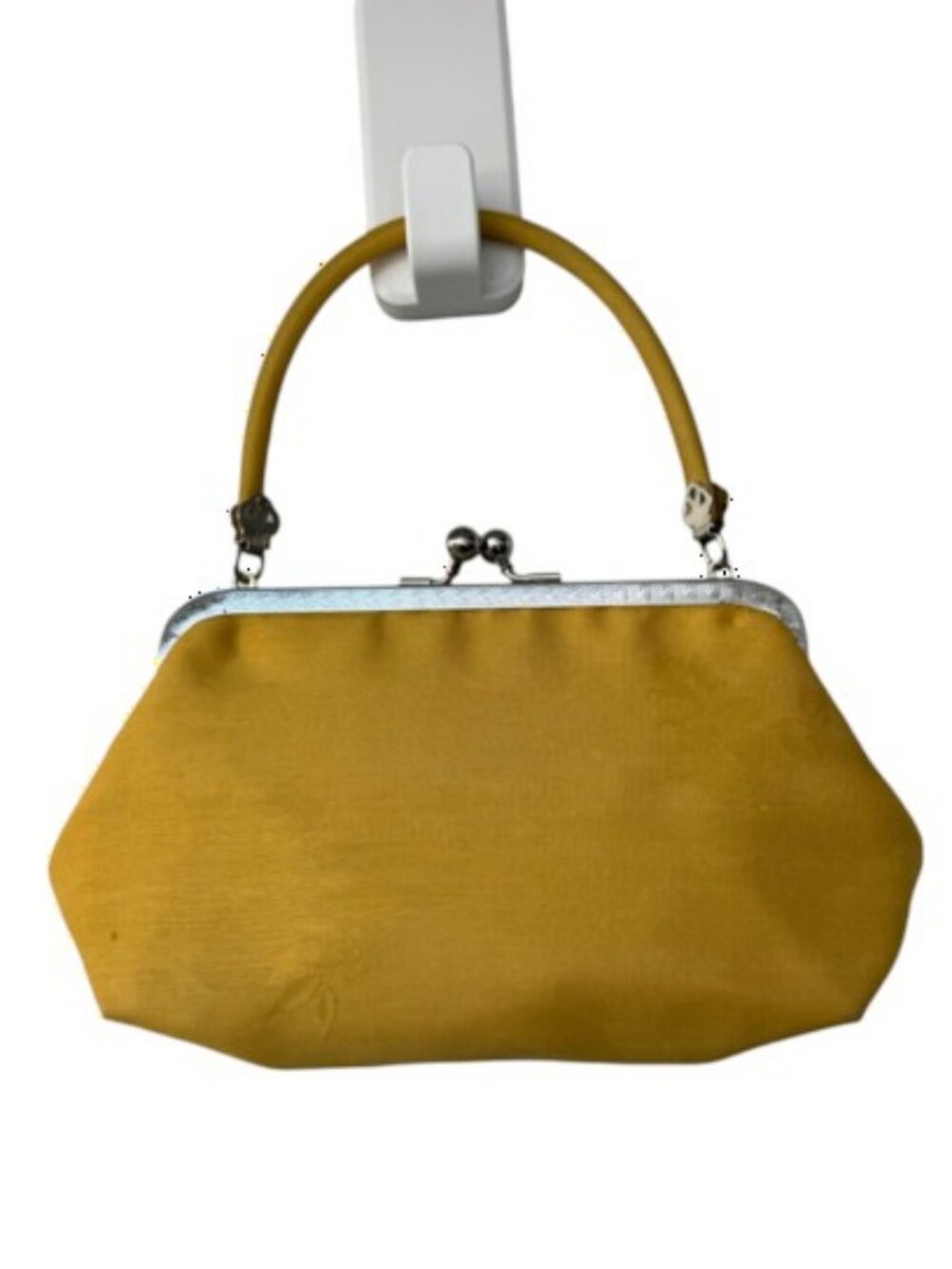 vintage style kiss-lock bag yellow women's